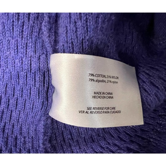 Eddie Bauer Purple Half Zip Sweater Pullover Size M - Picture 6 of 6